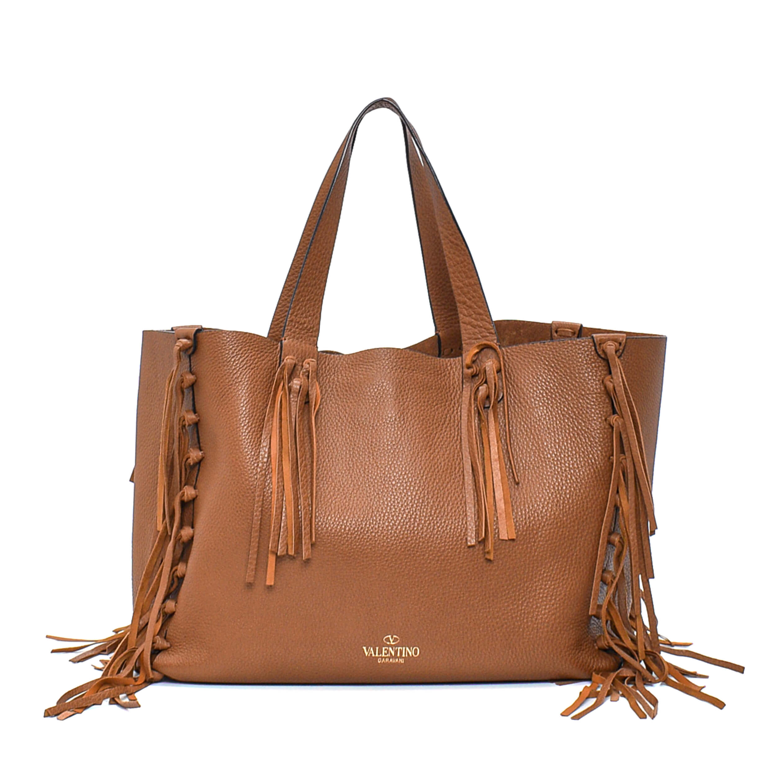 Valentino - Tabac Leather Rockee Shoulder Bag